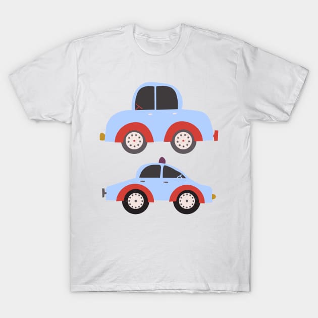 Little blue cars T-Shirt by FrancesPoff